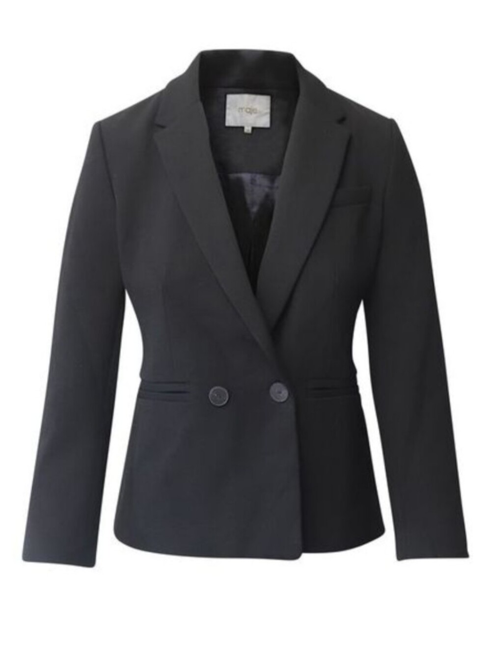 Maje Women's Valmy Double-Breasted Blazer Black Size 36 / US Small